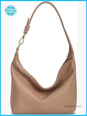 Soft PU Leather Hobo Bag Slouchy Shoulder Purse Trendy Everyday Handbag Zipper